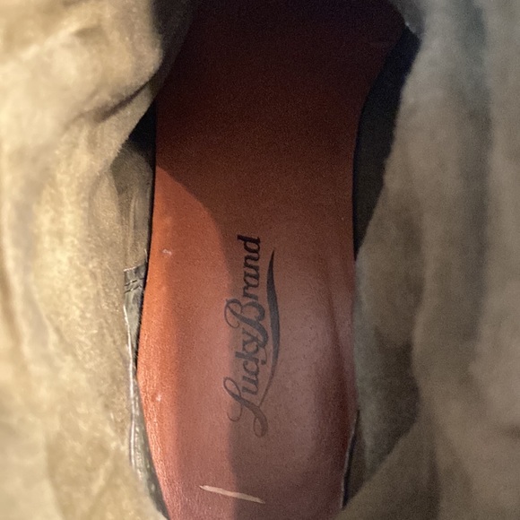 Lucky Brand Olive Suede Ankle Boots - Picture 6 of 6